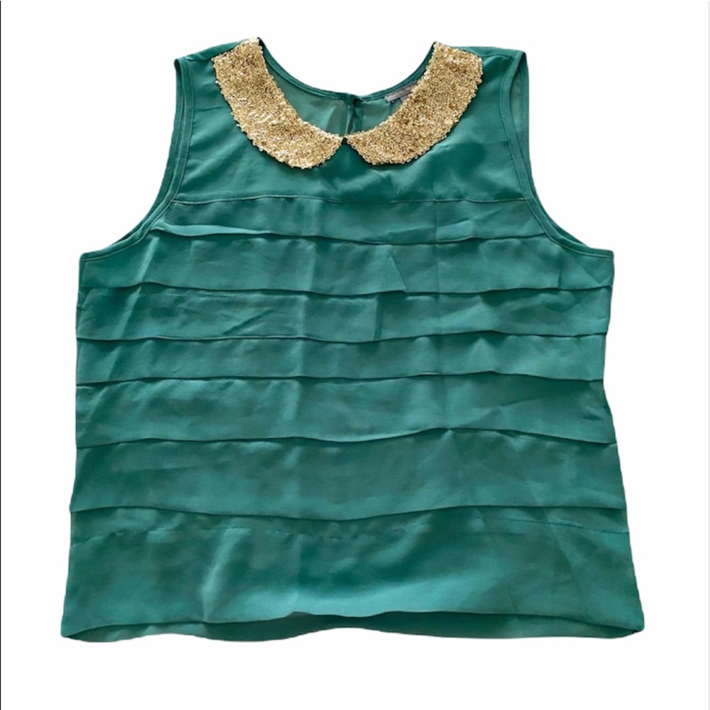 Chiffon peter pan collar top